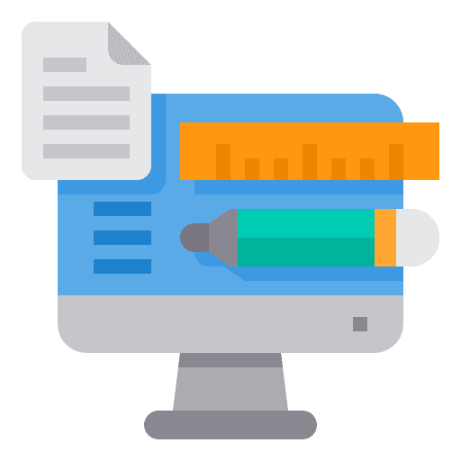 Computer sheet ruler seo and web icon