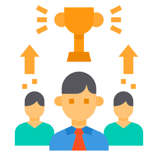 Leader business and finance group sports and competition icon