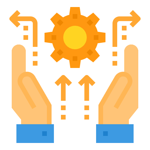 Management management cogwheel practice icon