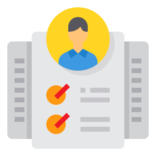 Resume curriculum vitae business human resources icon