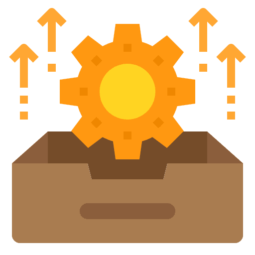 Settings tray business and finance settings icon