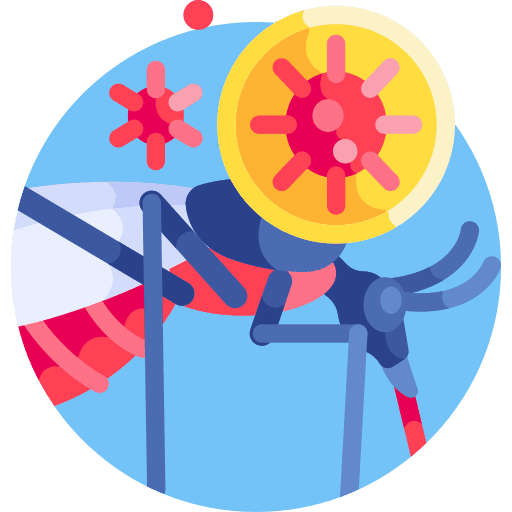 Mosquito pandemia healthcare coronavirus icon
