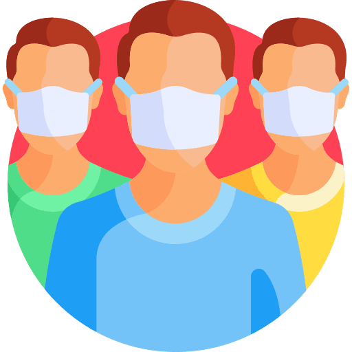 People healthcare covid 19 virus icon