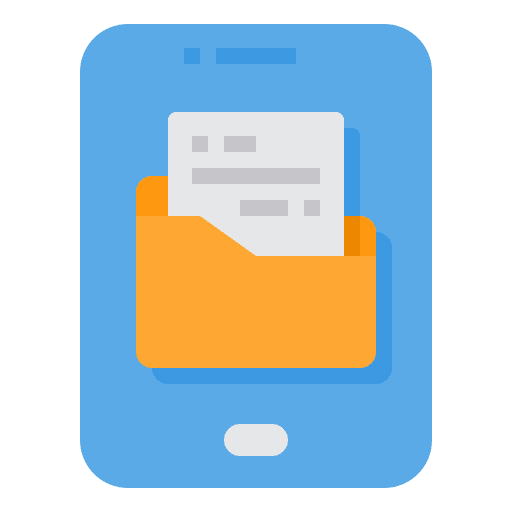 Tablet business archive folder icon