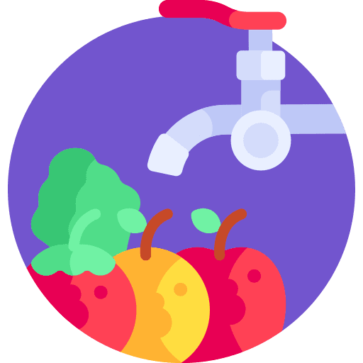 Fruit food and restaurant wash fruit icon
