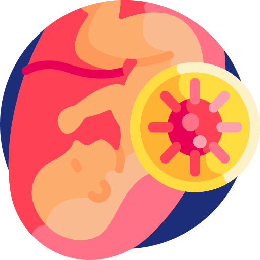 Pregnancy transmission fetus healthcare icon
