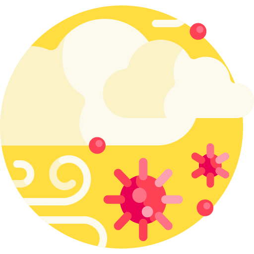 Virus healthcare and medical coronavirus transmission icon