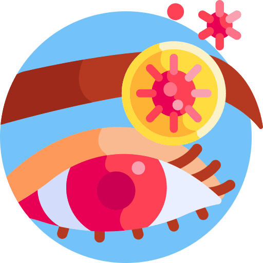 Eye coronavirus covid 19 pandemia icon