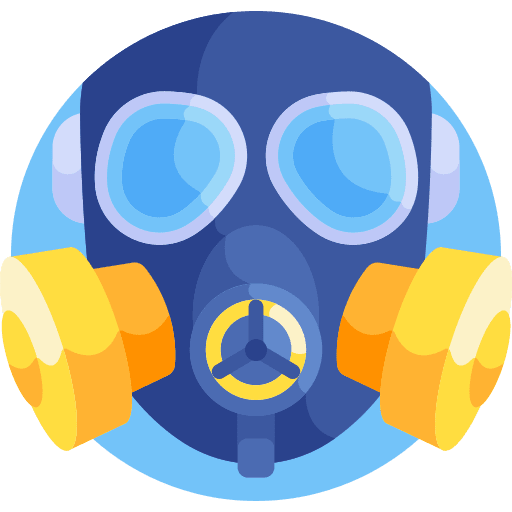 Gas mask miscellaneous biological hazard gas mask icon