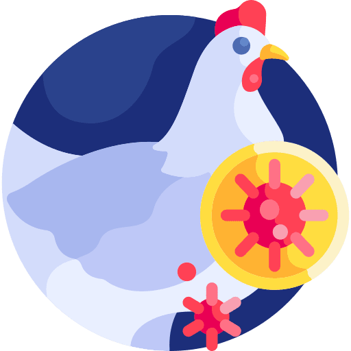 Hen healthcare and medical pandemia plague icon