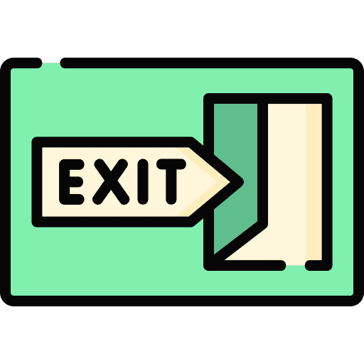 Exit exit multimedia option sign icon