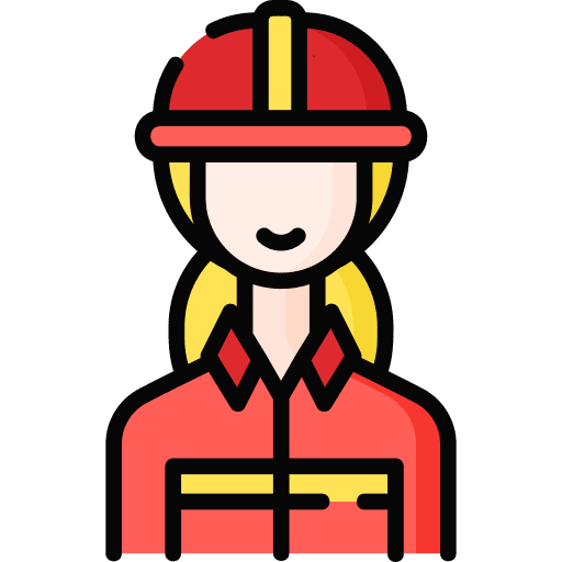 Firefighter healthcare and medical brave rescue icon