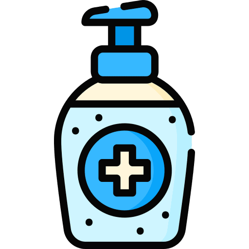 Hand sanitizer hydroalcoholic gel healthcare and medical alcohol gel icon