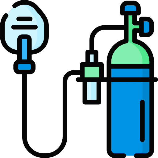 Oxygen mask inhaler breathing inhalator icon