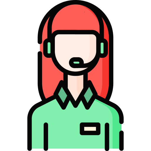 Call center agent people calls headset icon