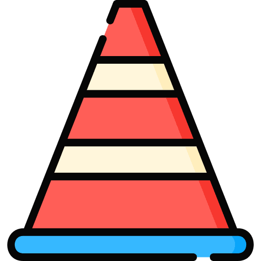 Cone traffic construction and tools post icon
