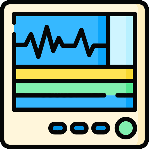 Ekg monitor electrocardiogram heartbeat heart icon