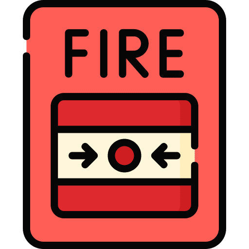 Fire alarm security emergency art and design icon