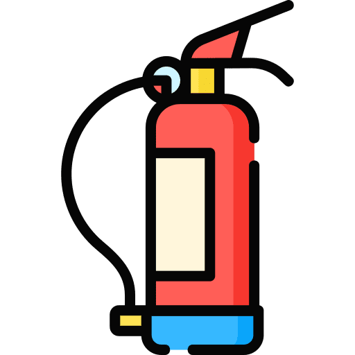 Fire extinguisher tools and utensils security healthcare and medical icon