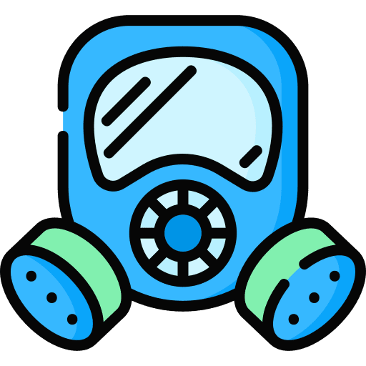 Gas mask chemical weapon gas mask respirator icon