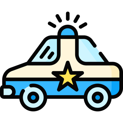 Police car emergency police car vehicle icon
