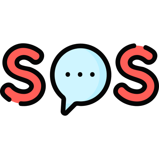 Sos healthcare and medical help signaling icon