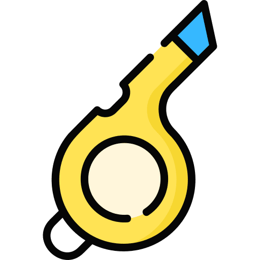 Whistle tool referee police icon