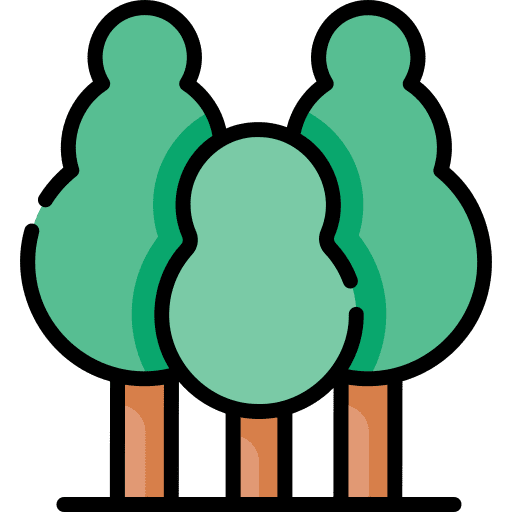 Tree forest yard botanical icon