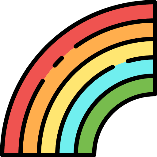 Rainbow weather spectrum atmospheric icon