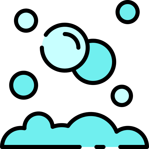 Soap bubbles nature wash foam icon
