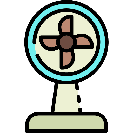 Fan hot ventilation cooling icon