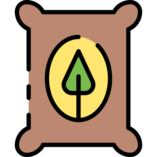 Fertilizer bag seed farming and gardening icon