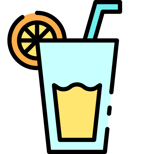 Lemonade straw food and restaurant beverage icon