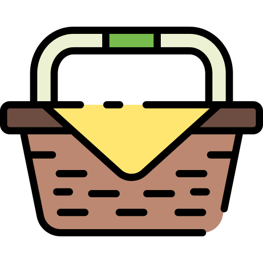 Picnic basket basket camping picnic basket icon