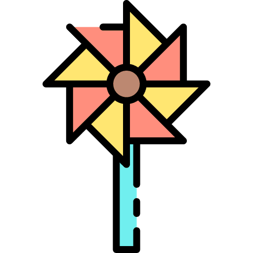Pinwheel toy windmill mill icon