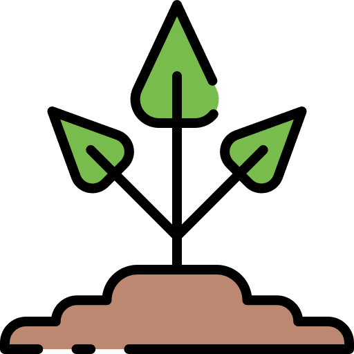 Sprout farming and gardening nature tree icon
