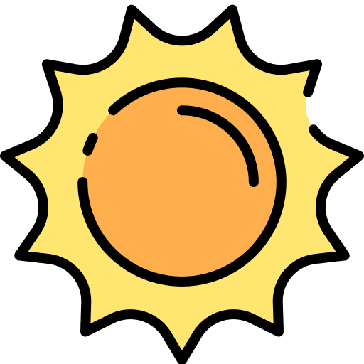 Sunny summer meteorology holidays icon