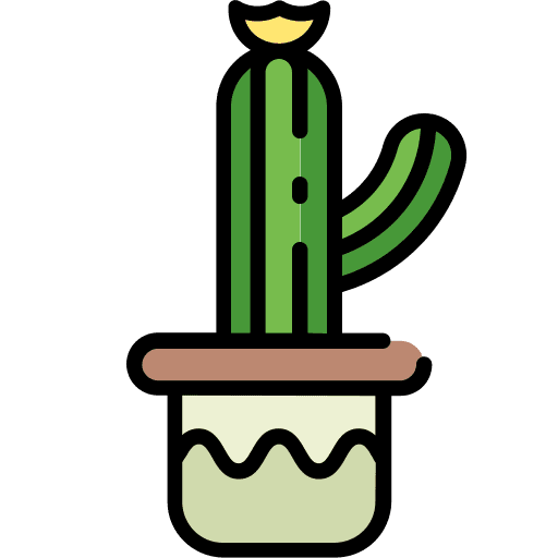 Cactus botanical pot cactus icon