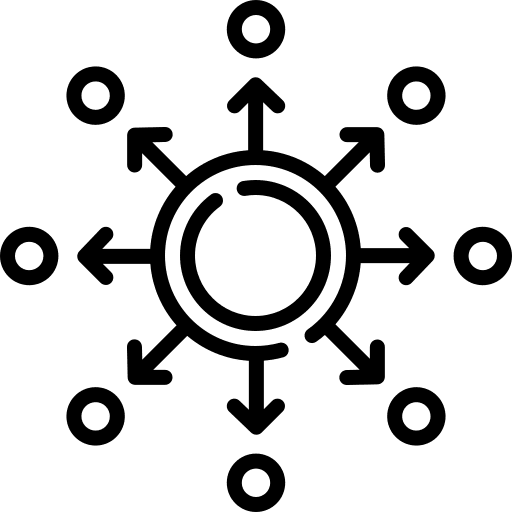 Decentralized cryptocurrency decentralized currency icon