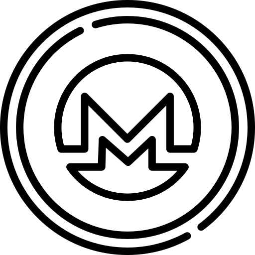 Monero currency cryptocurrency coin icon