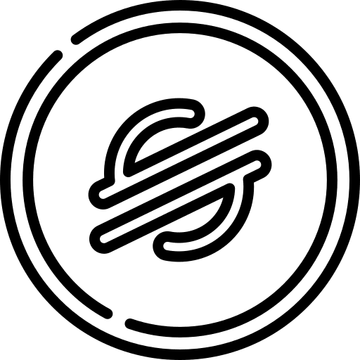 Steller lumens business and finance cash currency icon