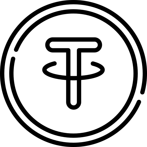 Tether money business and finance cryptocurrency icon