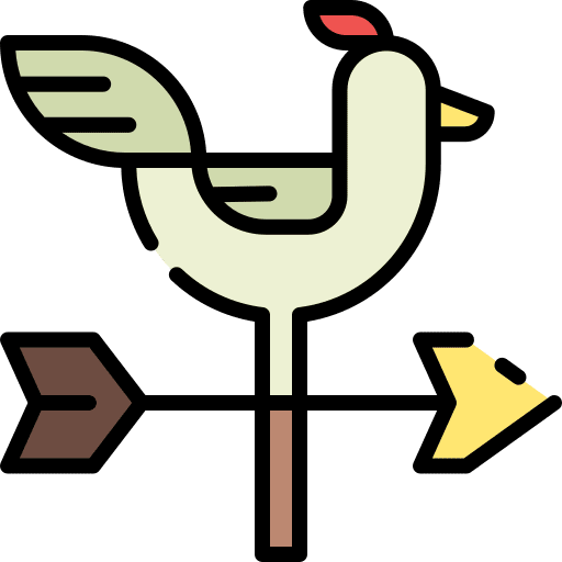 Weathercock weathercock vane farming and gardening icon