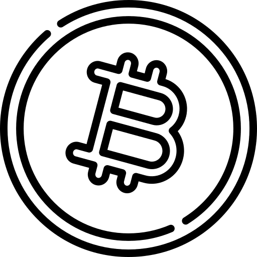 Bitcoin business and finance cash coin icon