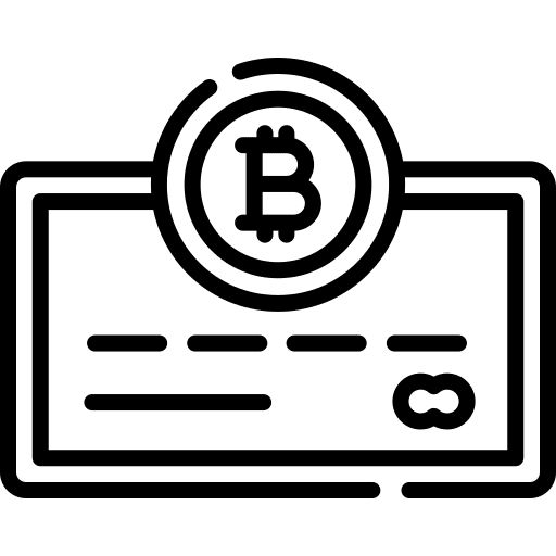 Cryptocurrency card currency business and finance icon