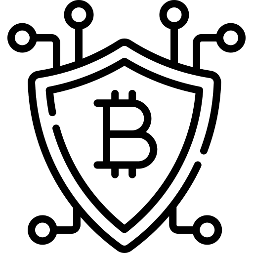 Cryptocurrency cryptocurrency shield cash icon