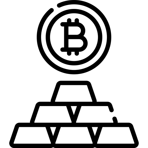 Gold ingot coin cash money icon