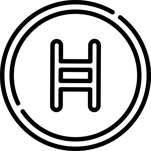 Hedera hashgraph cryptocurrency currency business and finance icon