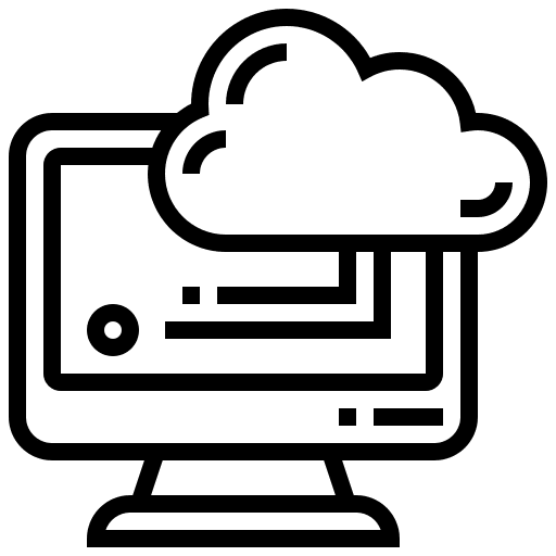 Cloud computing server desktop cloud computing icon