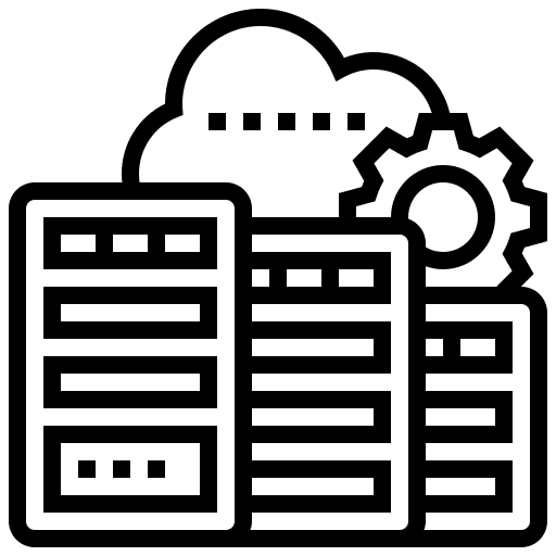 Data center data miscellaneous server icon